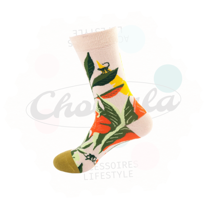 Fancy Flower Pattern Socks 06