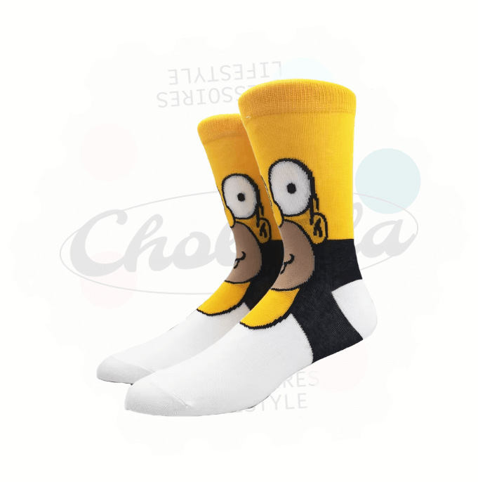 Homer Simpson Face Novelty Socks