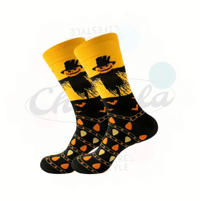 Calcetines novedosos de espantapájaros embrujados