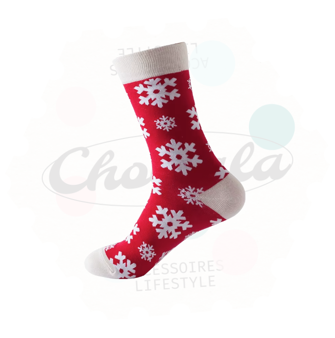 Calcetines navideños de copos de nieve