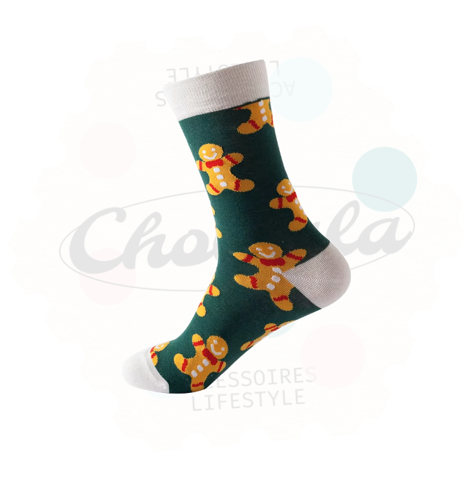 Calcetines navideños de hombrecitos de jengibre