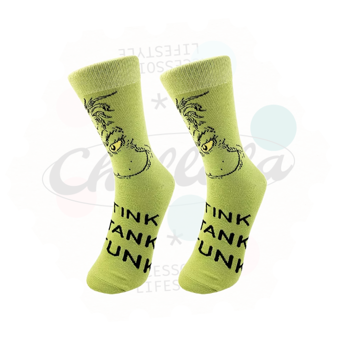 Calcetines navideños novedosos de El Grinch 01