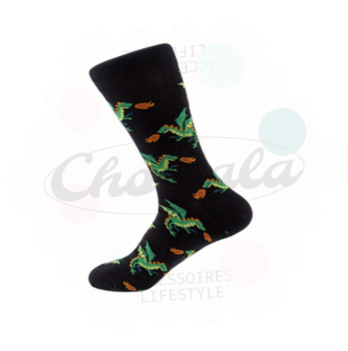 Green Dragons Fancy Socks