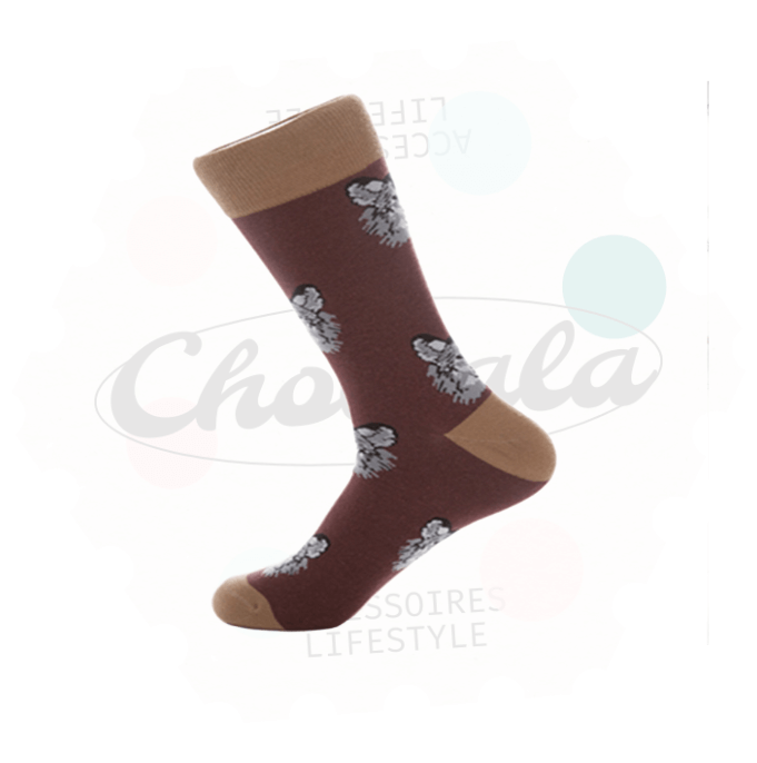 Wolf Head Fancy Socks