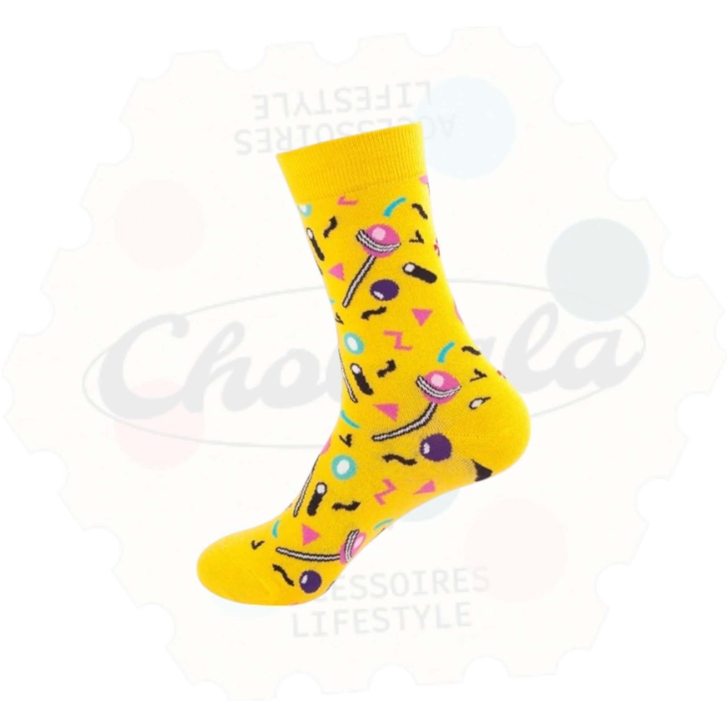 Chaussettes Fantaisie Bonbons Rétro Flashy - Chollala