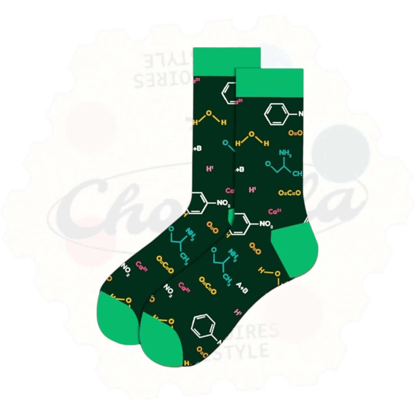 Chaussettes Fantaisie Formules Chimiques Scientifiques - Chollala