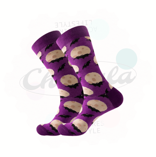 Full Moon &amp; Bats Novelty Socks