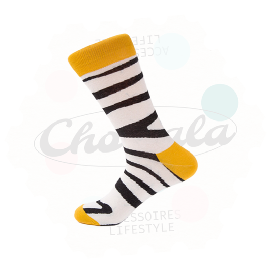 Zebra Style Striped Fancy Socks 01