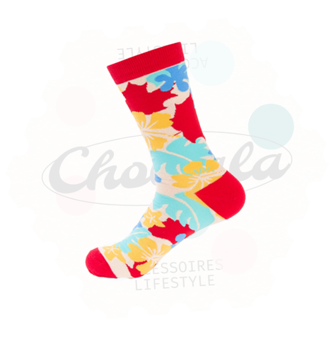 Fancy Flower Pattern Socks 07
