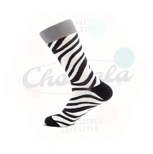 Zebra Style Striped Fancy Socks 02