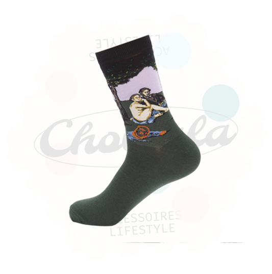 Lunch on the Grass Novelty Socks