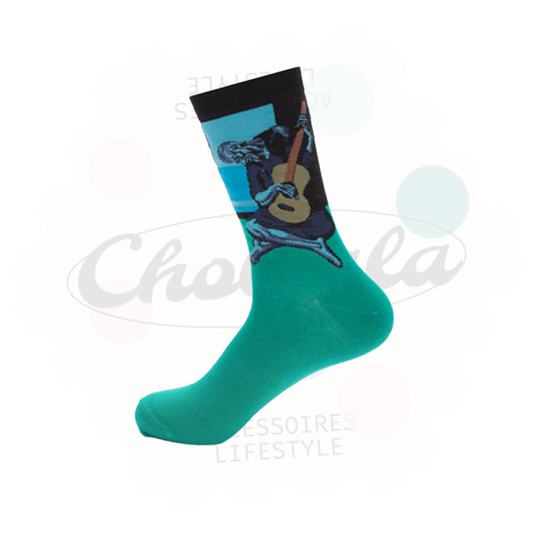 The Old Guitarist Fancy Socks