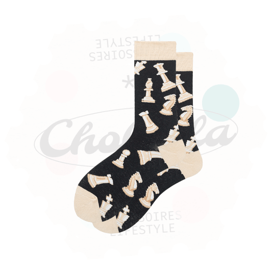 Chess Game Novelty Socks