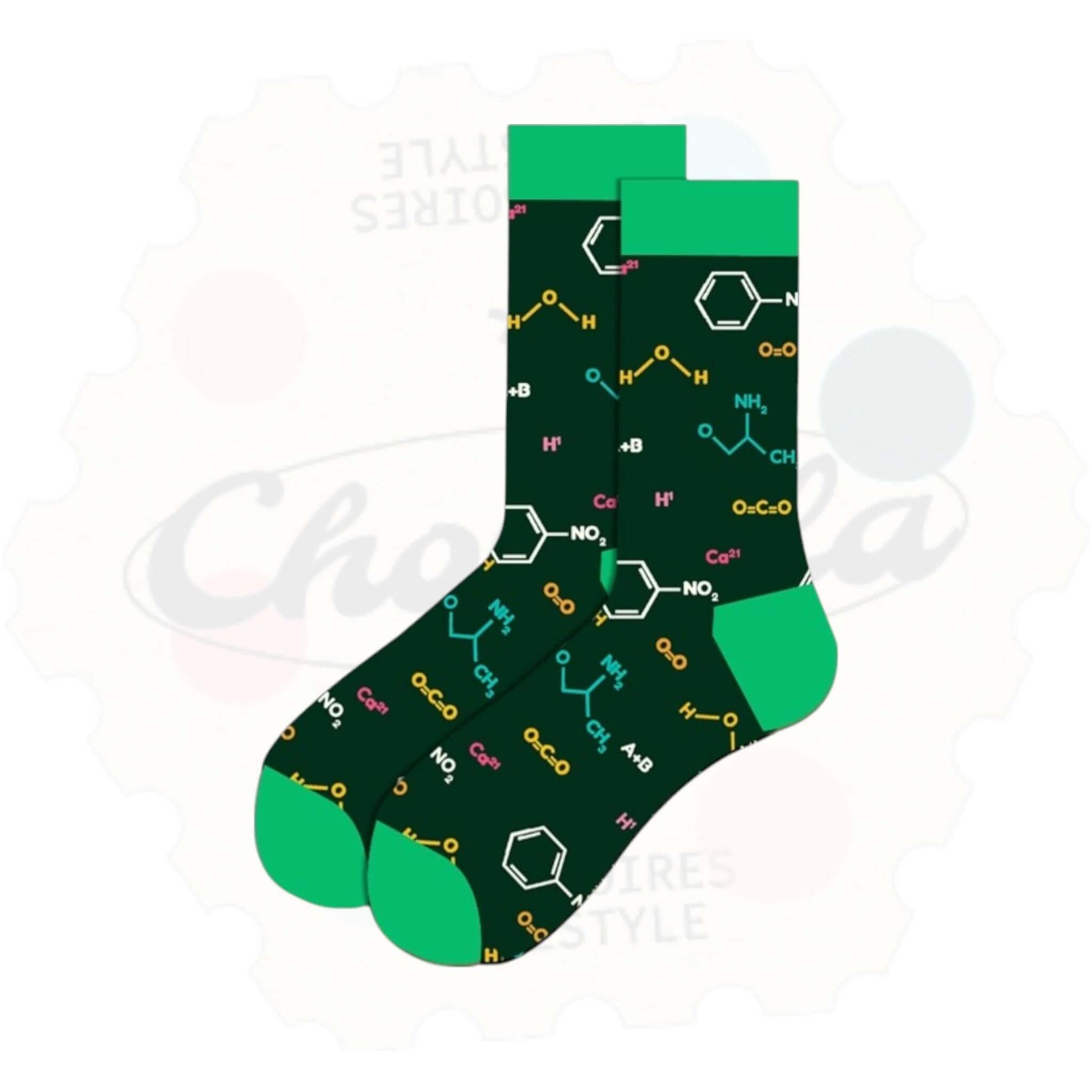 Chaussettes Fantaisie Formules Chimiques Scientifiques - Chollala