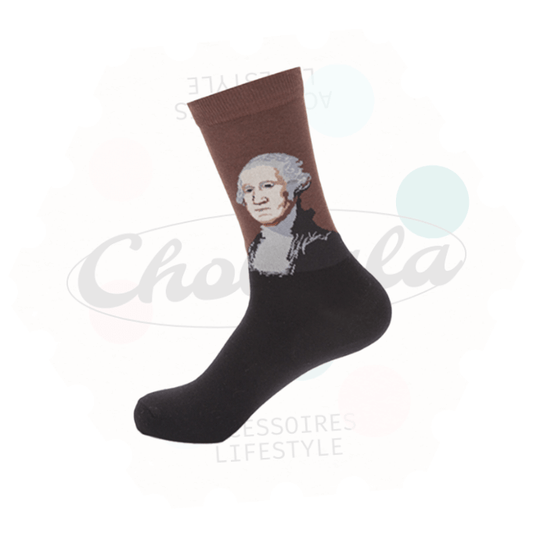 Chaussettes Fantaisie George Washington 01 - Chollala
