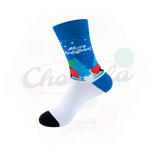 Chaussettes Fantaisie Noël Merry Christmas 02 - Chollala