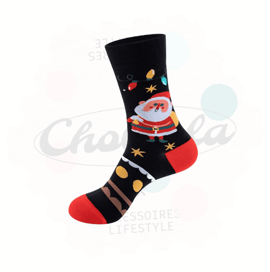 Chaussettes Fantaisie Noël Père Noël Rigolo - Chollala