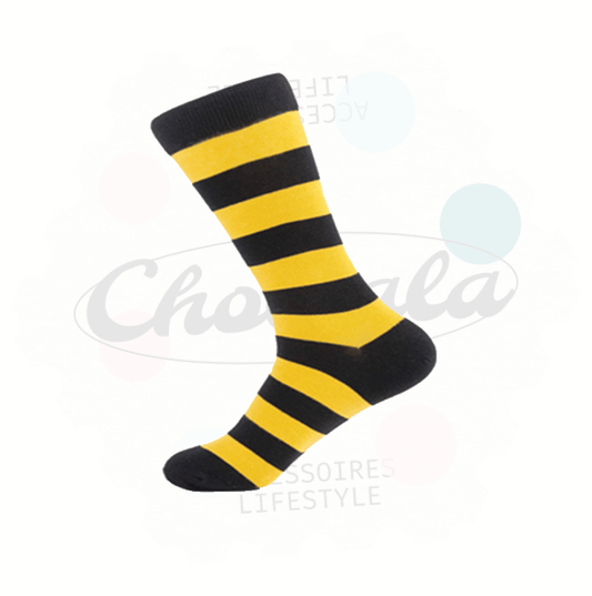 Chaussettes Fantaisie Rayée Style Abeille - Chollala